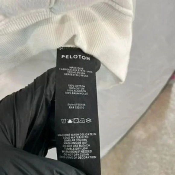 Peloton x Brittany Allen White Butterfly Oversized Hoodie Size Large - Picture 7 of 7